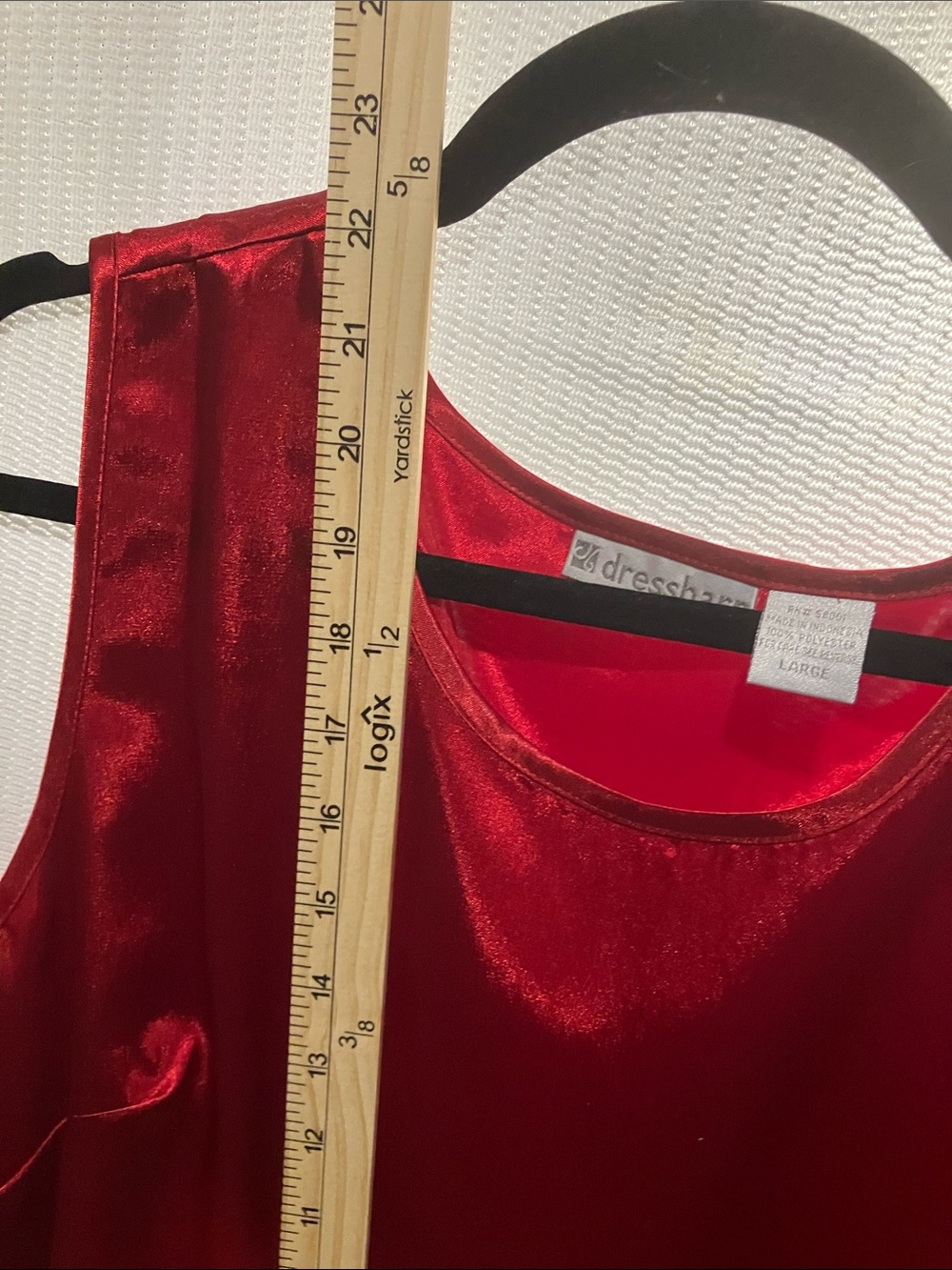 dressbarn Shiny Red Satin Tank Top - Picture 5 of 6